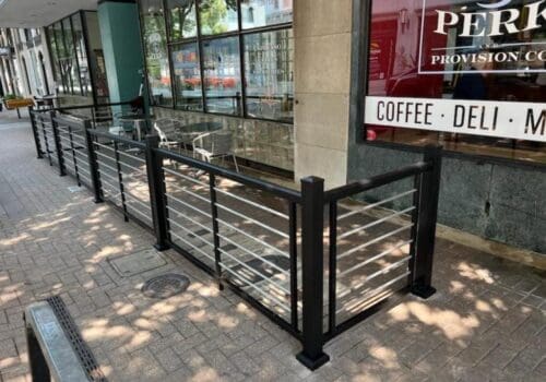 Winston-Salem Street Scape: Patio Rails Installation by Triad Extra Hands at Washington Perk & Provisions