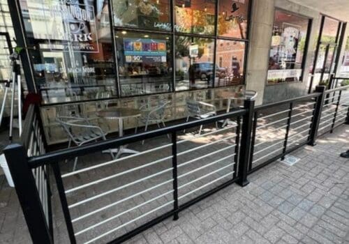 Winston-Salem Street Scape: Patio Rails Installation by Triad Extra Hands at Washington Perk & Provisions