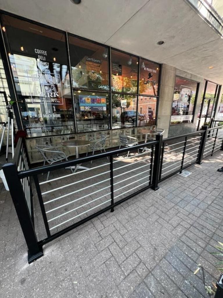 Winston-Salem Street Scape: Patio Rails Installation by Triad Extra Hands at Washington Perk & Provisions